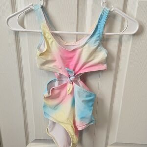 Kids Pastel Tie-Dye One Piece Swimsuit